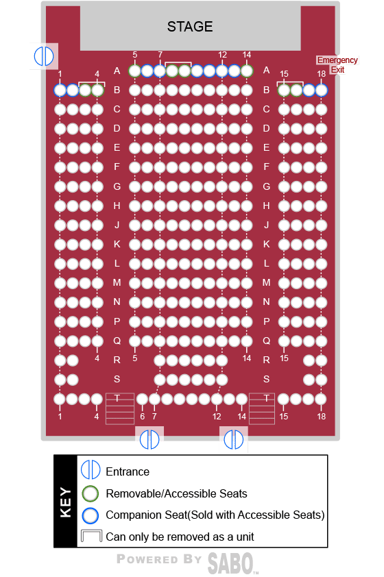 Seating Chart at Sunset Playhouse